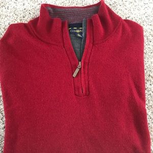Lightweight 52% merino wool 3/4 zip